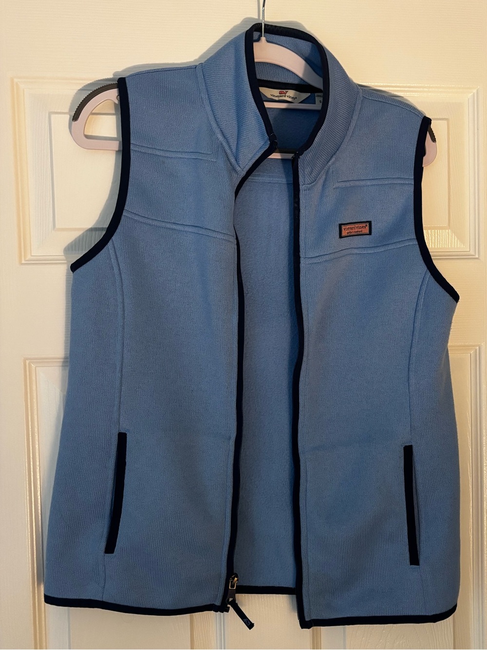 Vineyard Vines Powder Blue Fleece lined Vest - Small